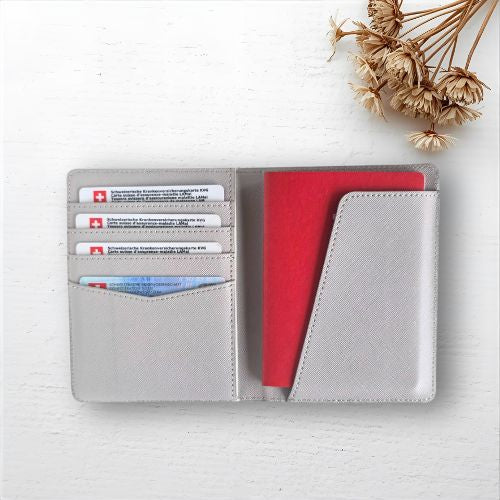 Etui passeport en simili cuir Gris – En vadrouille