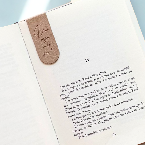 Set de 3 marque-pages magnétiques beiges - Une page à la fois